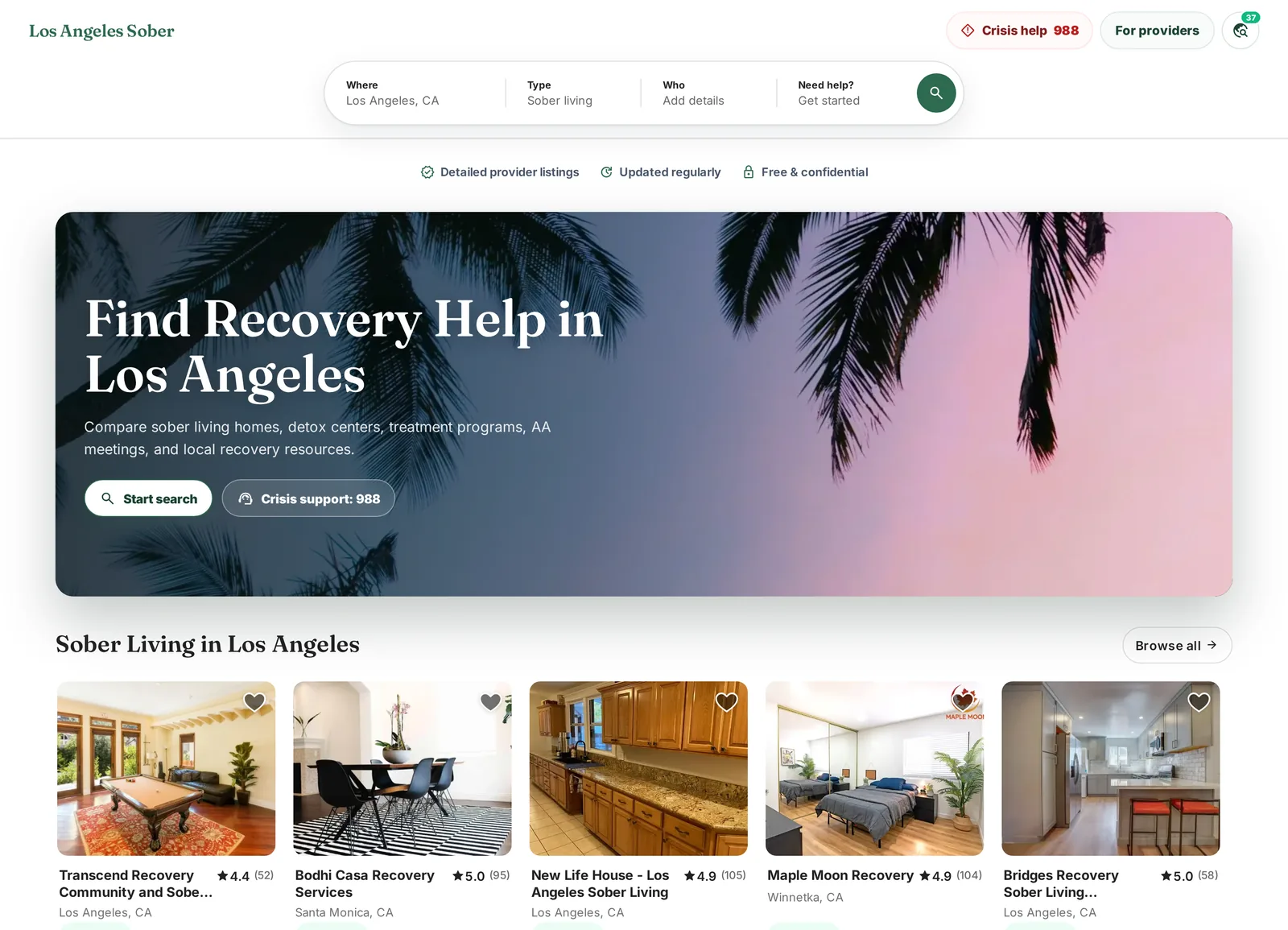 Los Angeles Sober — ranked recovery directory