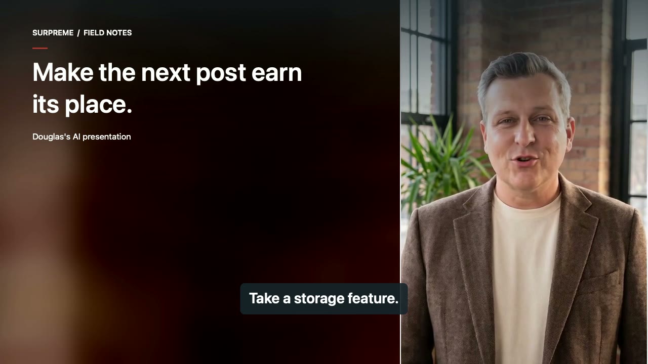 Make the next post earn its place. — Surpreme original class